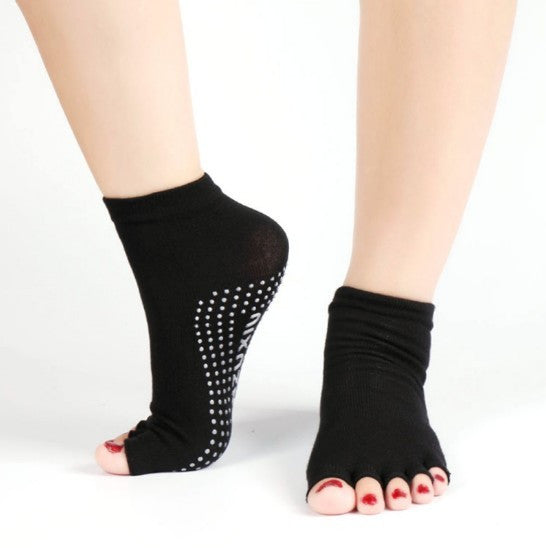 Non Slip Massage Fitness Half Toe Socks