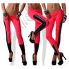 Women Waist Skinny Side Leather Legging