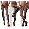 Women Waist Skinny Side Leather Legging